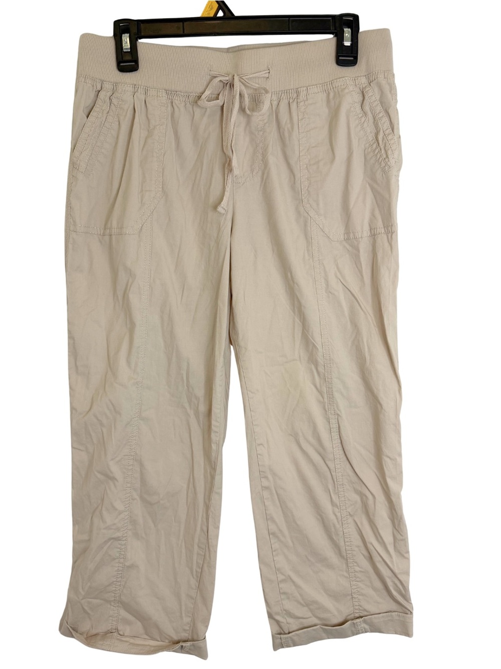3/$20 Palm Rio Beige Lightweight Cropped Pants Size Small